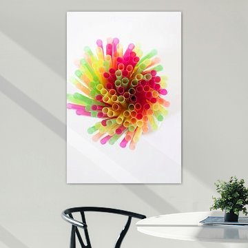 SF 12358800 Colourful straws on white background