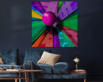 3D Roze Bol Abstract van Patricia Piotrak