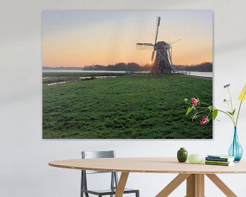 Windmolen aan meer van Hannon Queiroz