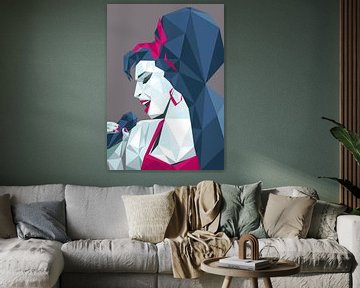 diamant-stijl Amy Winehouse Poster van Jasper Boekema