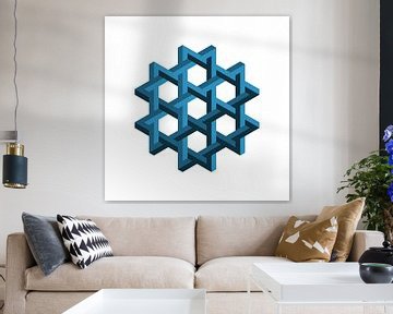 Penrose Hexagon Blue by Leeuwen Werk