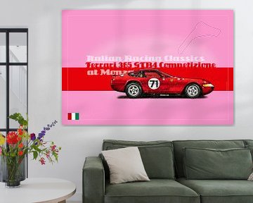 Ferrari 365 GTB4 Competizione op Monza van Theodor Decker