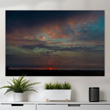 Zonsondergang in de wieden