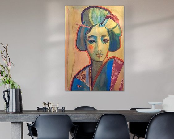 Voorbeeld van het werk in een kamer