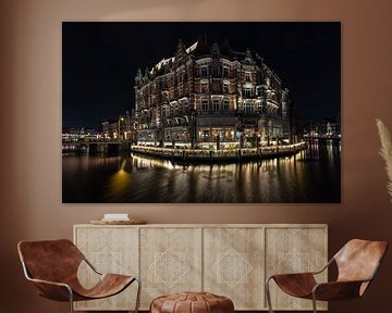 Nachtfotografie - Amsterdam  De L'Europe... van Bert v.d. Kraats Fotografie