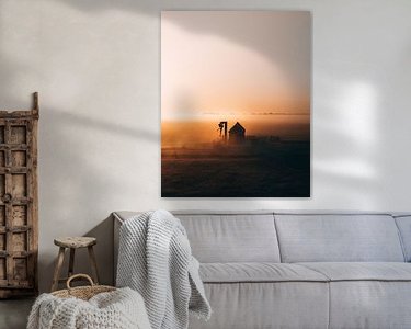 Voorbeeld van het werk in een kamer