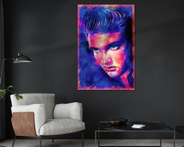 Elvis "The King" Presley (kunst) van Art by Jeronimo