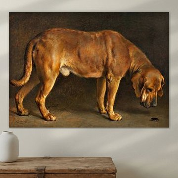 A Broholmer Dog Watching a Stag Beetle, Otto Bache