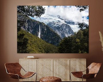 Rob Roy Glacier in Nieuw-Zeeland van Linda Schouw