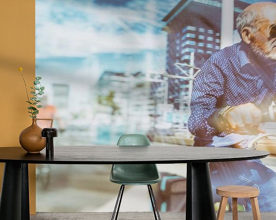 Voorbeeld van het werk in een kamer
