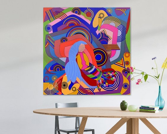 Voorbeeld van het werk in een kamer