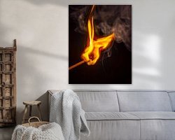 Voorbeeld van het werk in een kamer