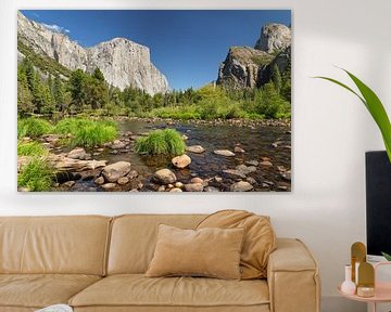 El Capitan en Merced River in Yosemite Valley, Yosemite National Park, Californië, VS. van Markus Lange