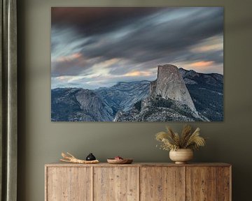 Half Dome bei Sonnenuntergang, Yosemite-Nationalpark, Kalifornien, Vereinigte Staaten, USA, von Markus Lange