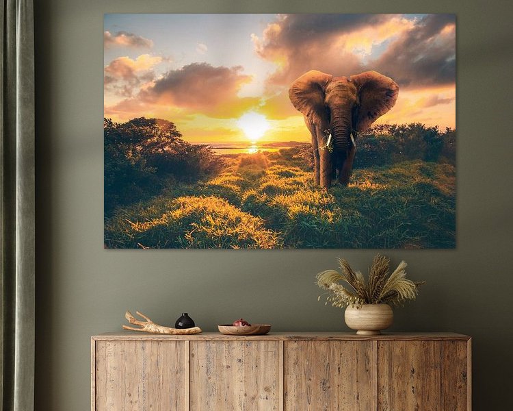 Voorbeeld van het werk in een kamer