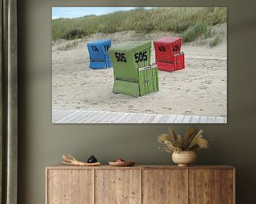 Colourful beach chairs on Langeoog by Jörg Sabel - Fotografie