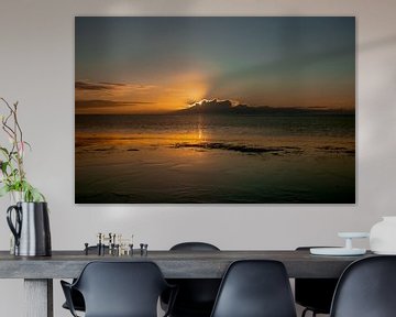 Cloud blocking the sunset at the Waddensea by Sander Hekkema