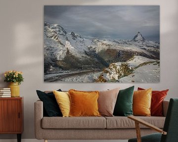 Matterhorn und Gornergletscher im Wallis Schweiz