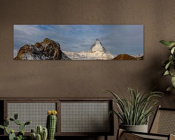 Matterhorn Panorama in Wallis Zwitserland van Martin Steiner