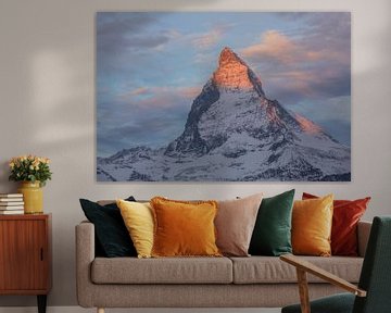 Morgenrot Alpenglühen am Matterhorn