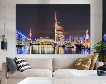 Bremerhaven bij nacht van Sven Frech