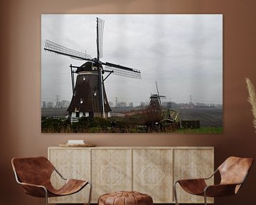 Nederlands landschap met molens. van Robin Verhoef