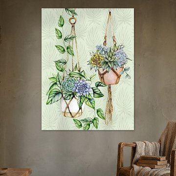 Pflanze Makramee Kleiderbügel von Geertje Burgers