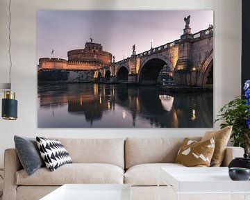Pont San Angelo et château Sant Angelo, Rome, Italie