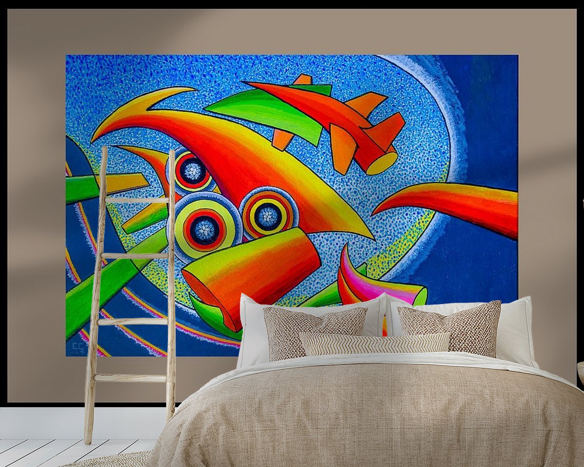 Voorbeeld van het werk in een kamer