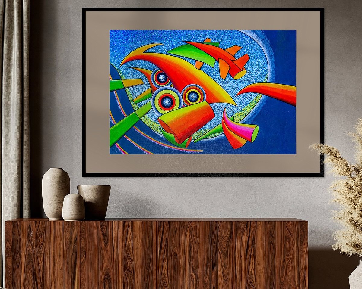 Voorbeeld van het werk in een kamer