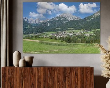 Telfes in de Stubai, Tirol van Peter Eckert