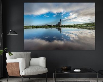Texel Den Hoorn overdag spiegel effect door waterkolk van Texel360Fotografie Richard Heerschap