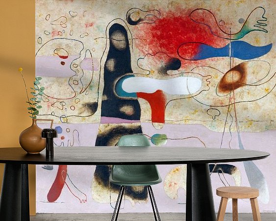 Voorbeeld van het werk in een kamer