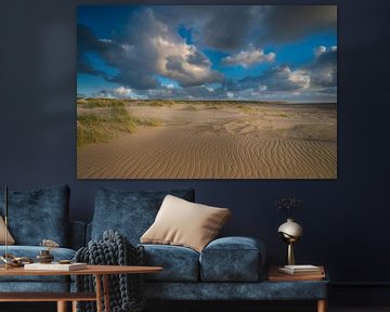 Hollandse lucht boven het noordzeestrand van Michel Knikker