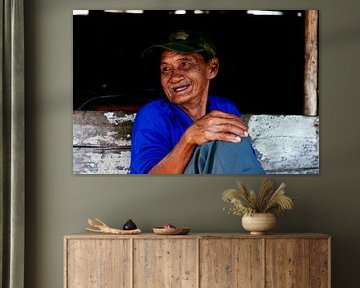 Oude man in Indonesië