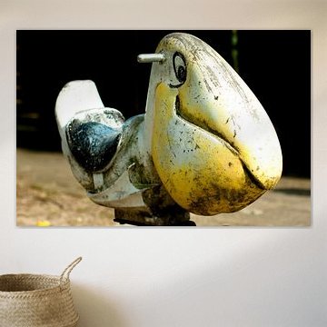 Verlaten speelpelikaan