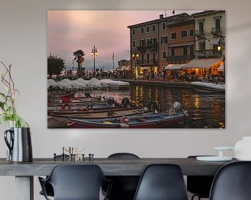 Small harbour in Italy at Lake Garda by Sander van Driel