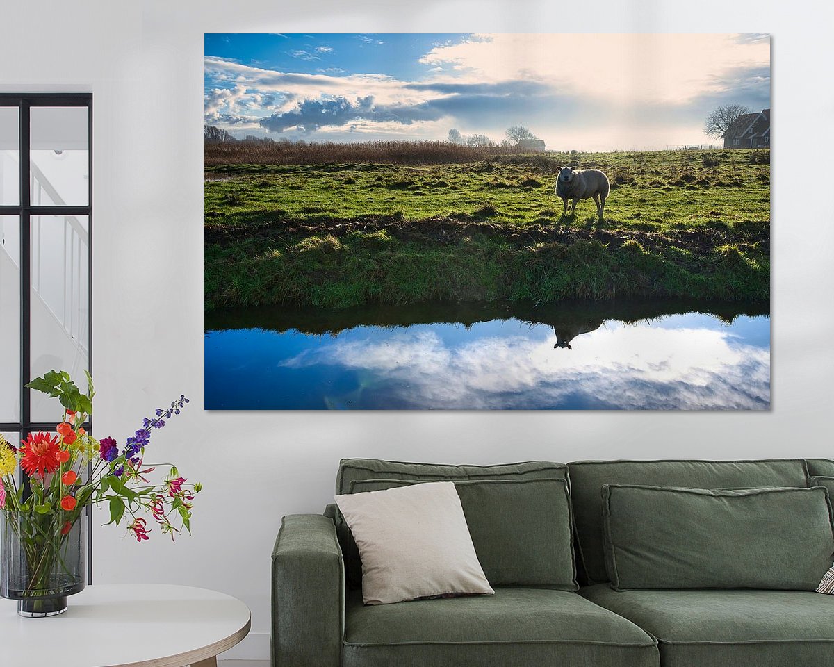 Voorbeeld van het werk in een kamer