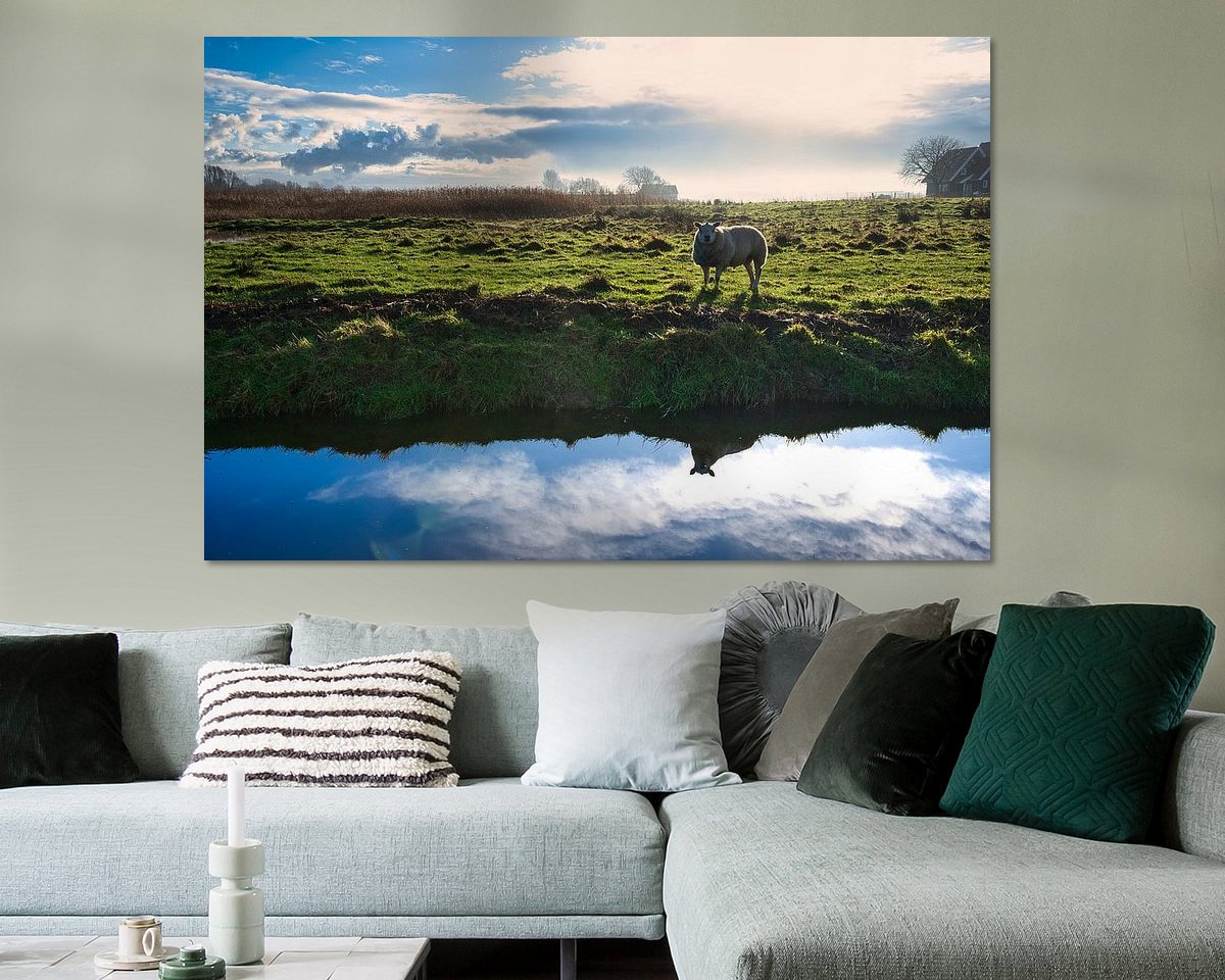 Voorbeeld van het werk in een kamer