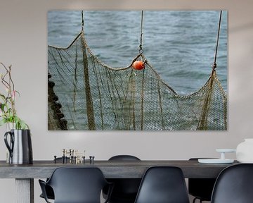 Shrimp fishing net on the Wadden Sea by Mirjam Welleweerd