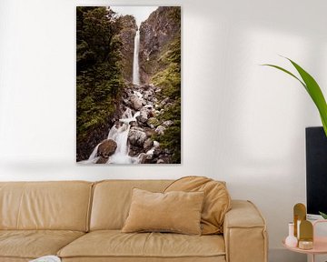 Chute d'eau en Nouvelle-Zélande sur Lisanne de Beun