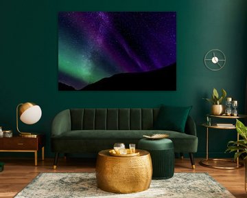 Aurora Borealis und Galaxie von Sam Mannaerts