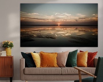 Sonnenuntergang im Nationalpark Wattenmeer von Denny Lerch