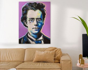 Portret Gustav Mahler van Helia Tayebi Art