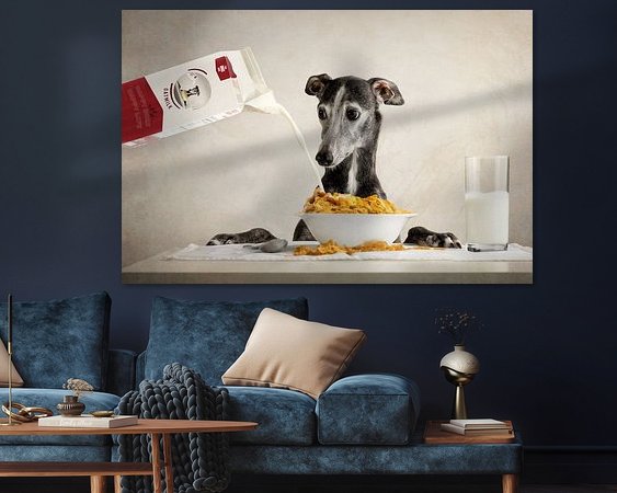 Voorbeeld van het werk in een kamer