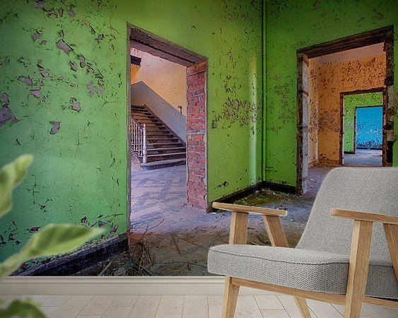 Voorbeeld van het werk in een kamer