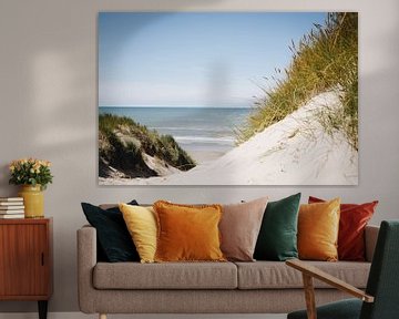 Zeegras en uitzicht op de zee bij Schoorl, langs de Hollandse kustlijn | Fine Art Natuurfotografie i van Evelien Lodewijks