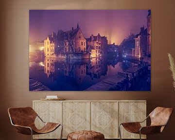 De Rozenhoedkaai bij nacht: Het beroemdste plekje van Brugge | Stadsfotografie van Daan Duvillier
