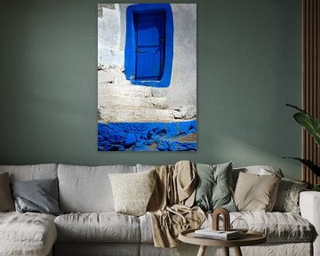 Blauwe deur van Syl de Mooy