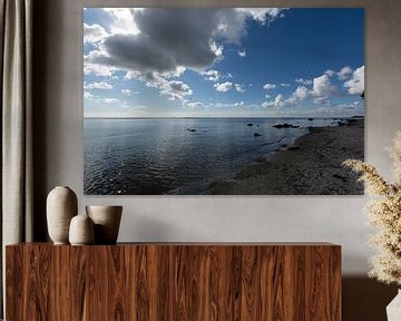 Natuurstrand van Lobbe, schiereiland Mönchgut op het eiland Rügen van GH Foto & Artdesign